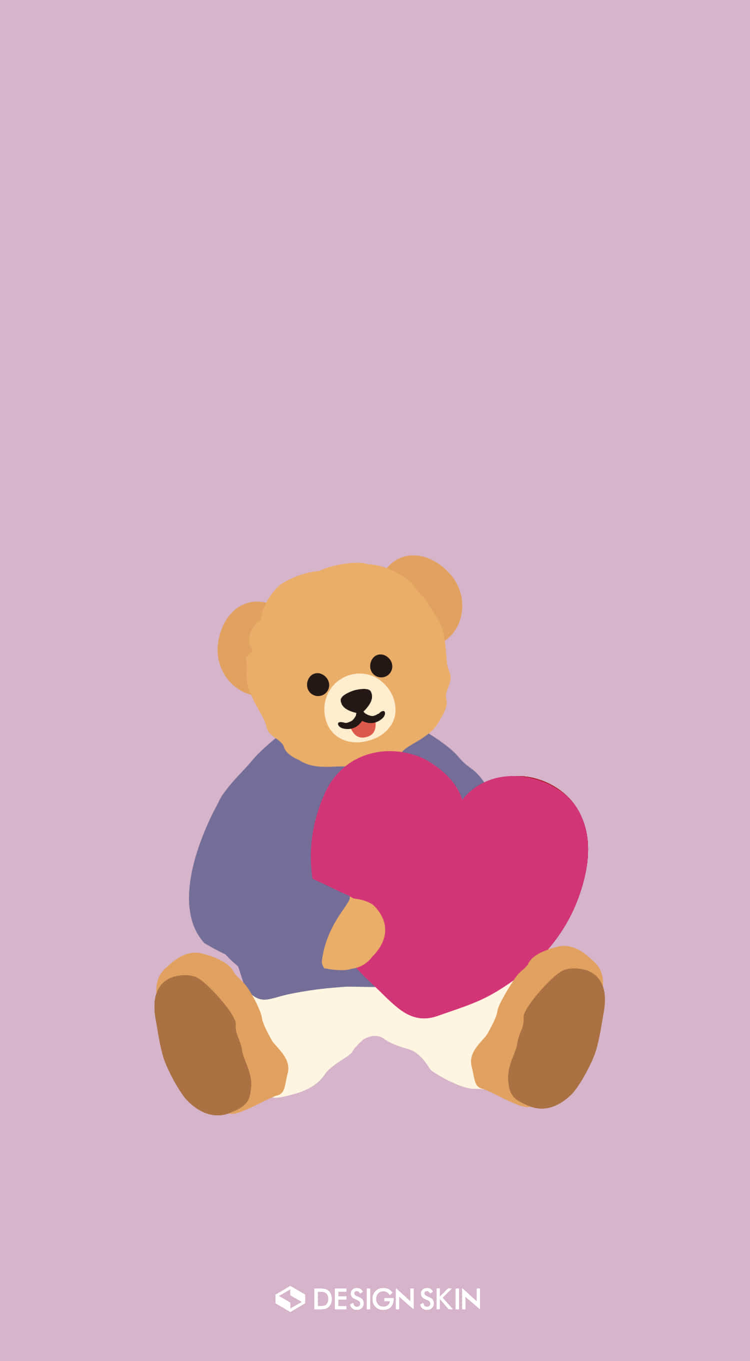 Heart Bear 하트배어 배경화면 무료 배경화면 - 디자인스킨 케이스 몰
